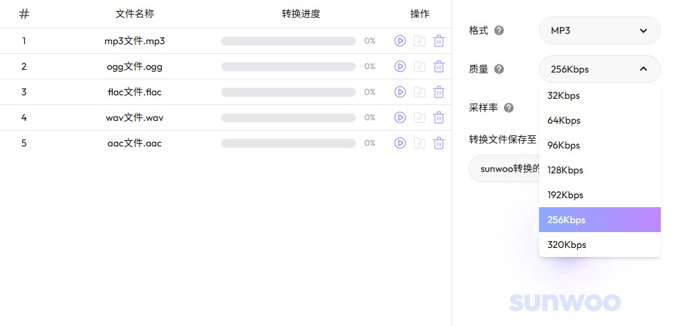 sunwoo音频格式转换器